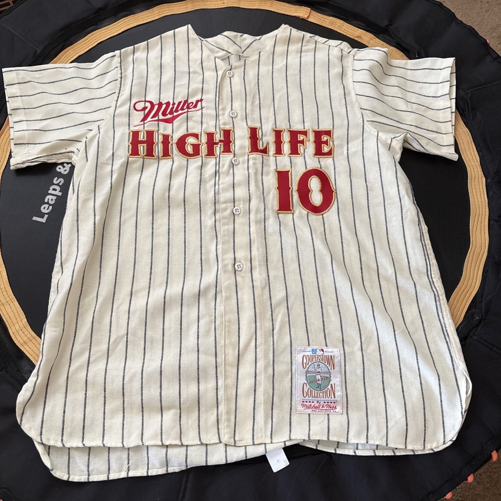 Mitchell & Ness Miller High Life #10 Jersey XL Cooperstown USA Wool Blend